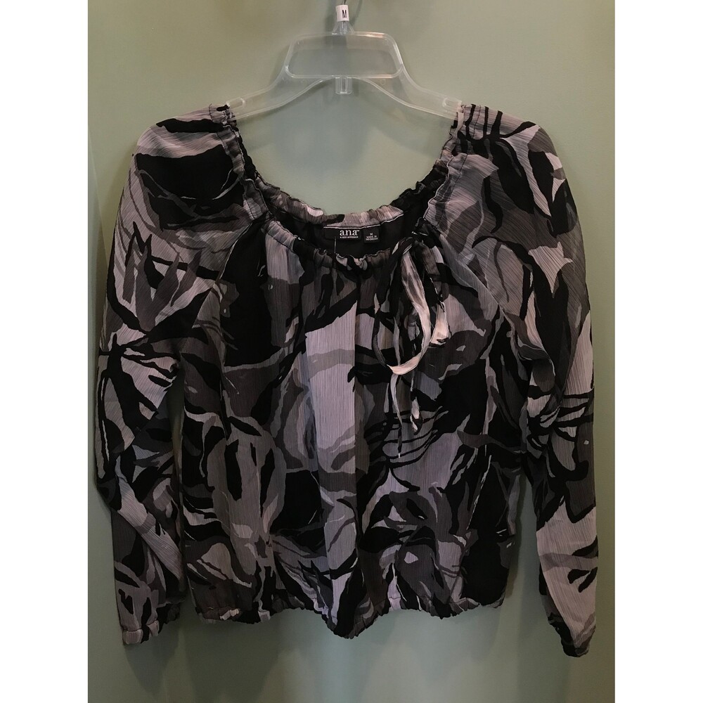 a.n.a. long sleeve off-the-shoulder blouse -size M